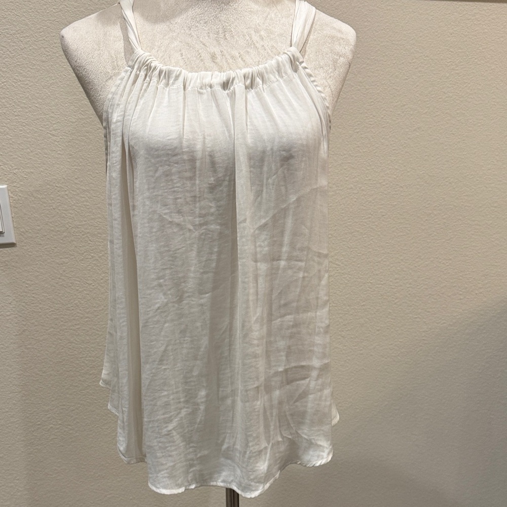 Banana Republic Cream Washable Silk Look Camisole Top MED